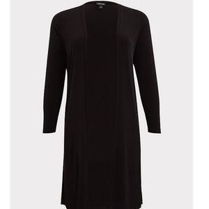 Torrid Black Studio Stretch Duster